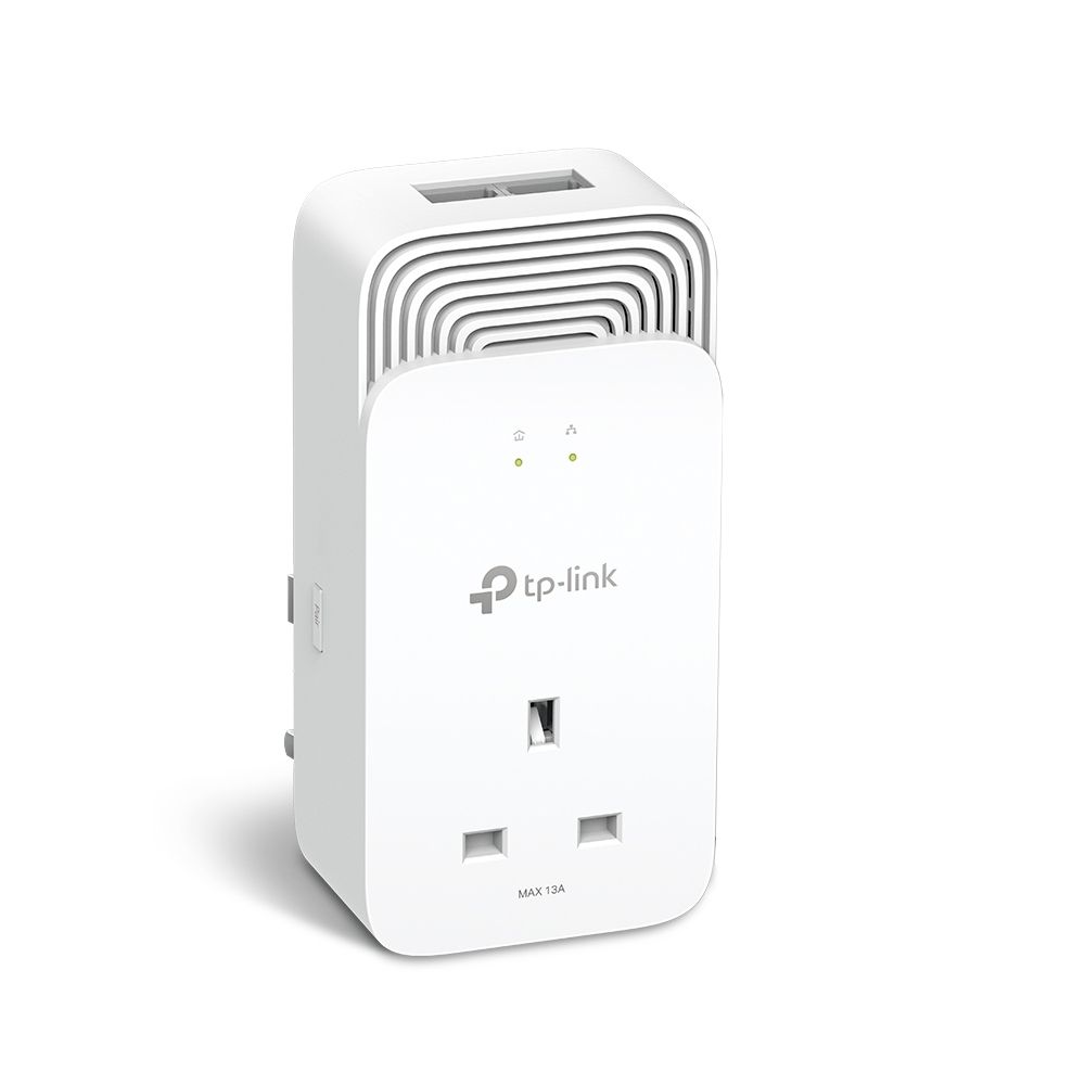TP-Link PG2400P G.hn2400 Passthrough Powerline Gigabit Ports Single Plug