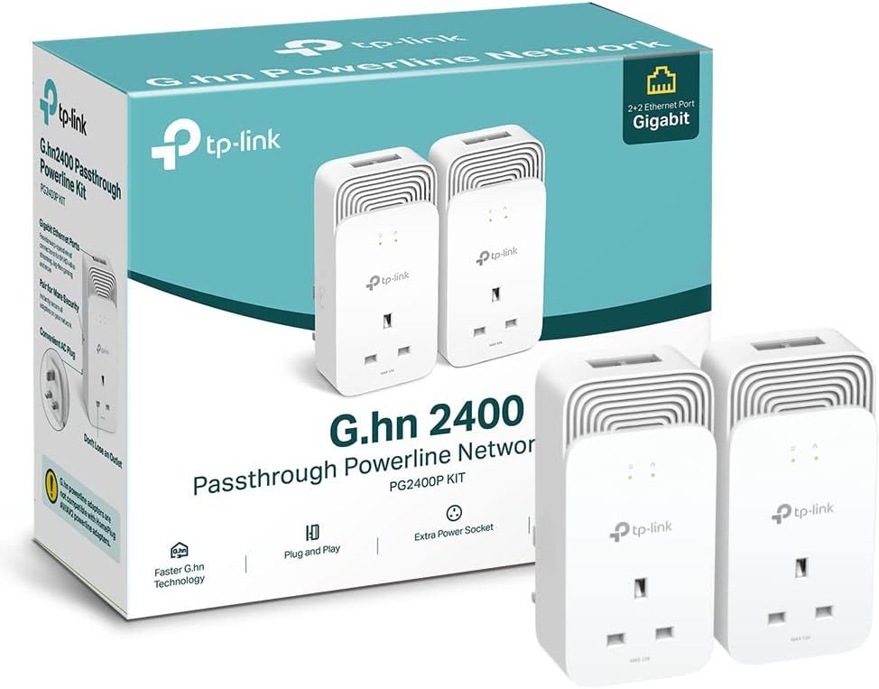 TP-Link Passthrough Powerline Adapter Starter Kit,  2 pack - Refurbished
