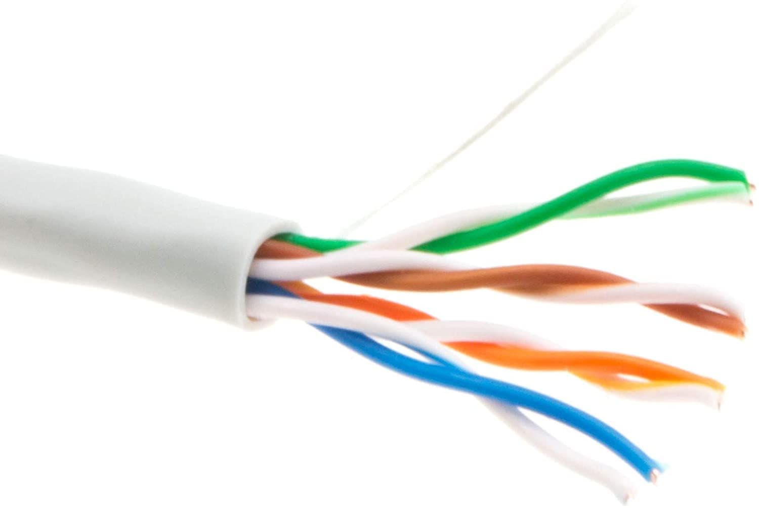 AVA Cat5e UTP 4 pair Solid Copper Indoor CCTV/Networking Indoor Cable 100m - White