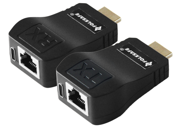 Single Channel HDMi CAT5  CAT6 extender 1080P 60m Power with USB C Cable 