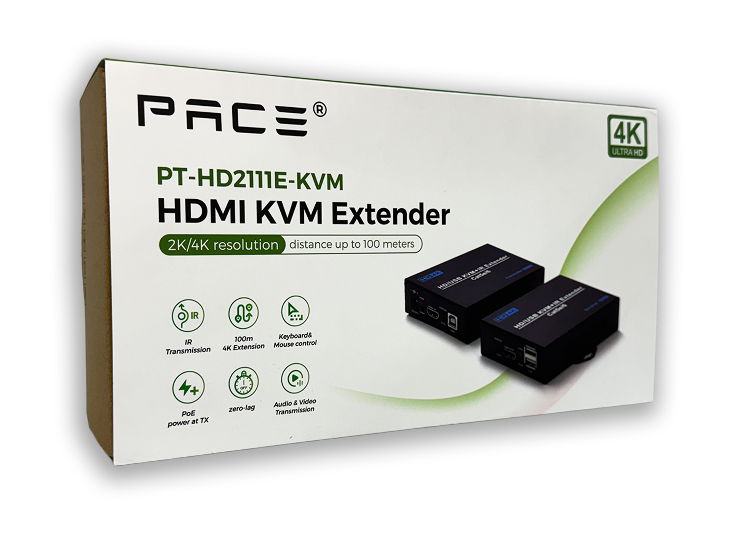 PACE PT-HD2111E KVM HDMI Extender WITH USB 100m PoE Powered 4K Ultra HD