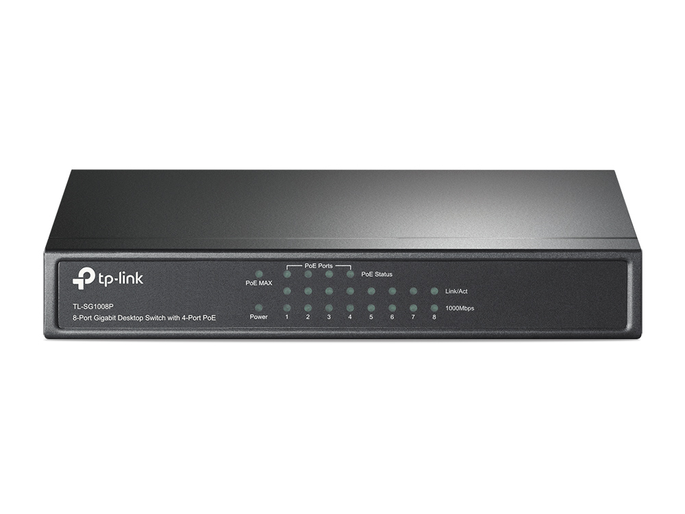 TP-LINK TL-SG1008P 8-Port Gigabit Desktop Switch with 4-Port PoE