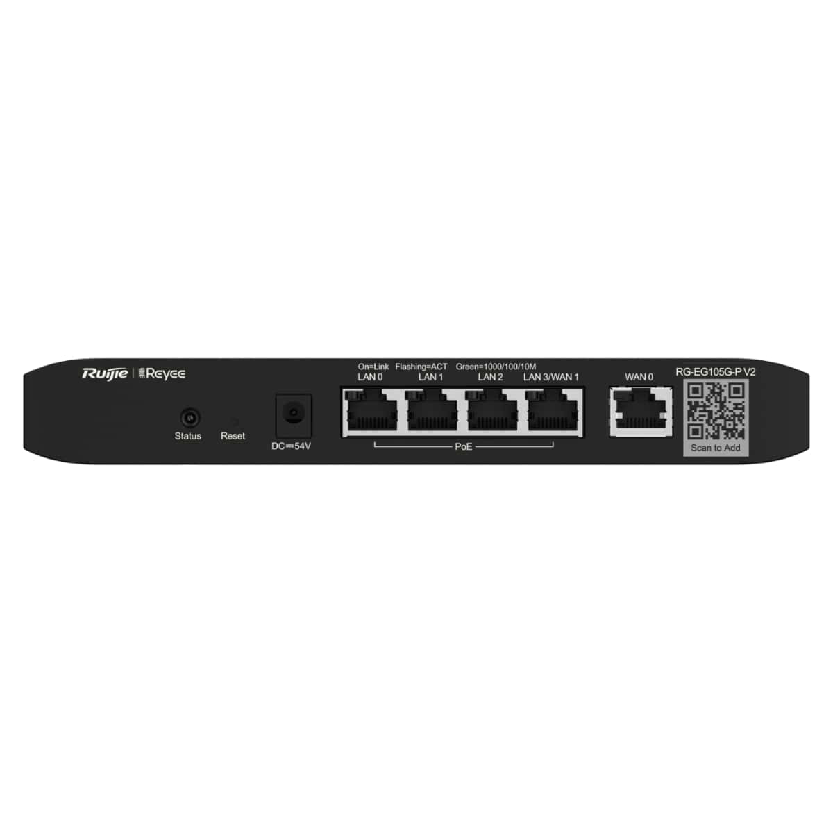 RG-EG105G-P V2 Reyee Cloud Managed PoE Gateway Router