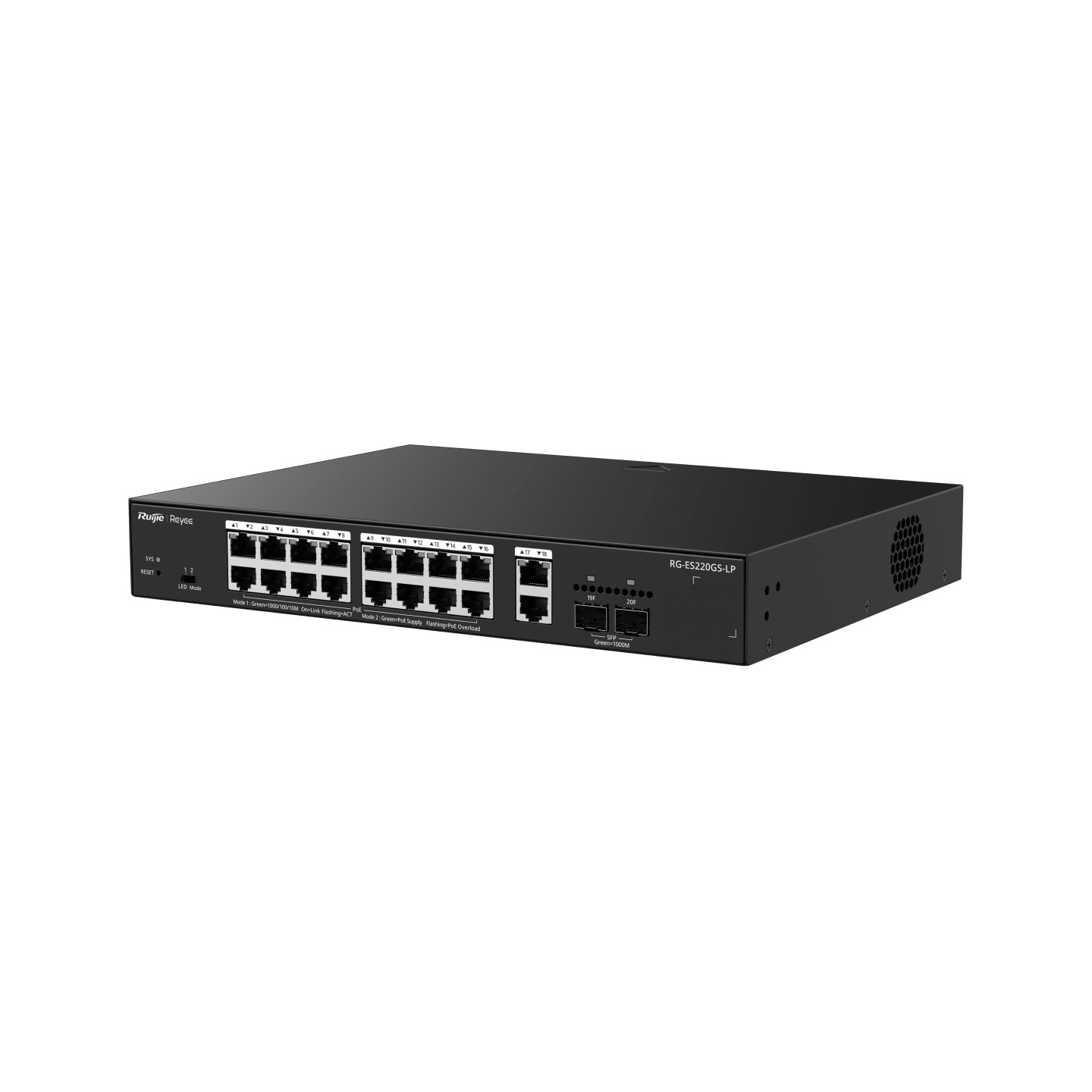 Ruijie Reyee RG-ES220GS-LP, 20-Port Gigabit Smart Cloud Managed PoE Switch 130W RG-ES220GS-LP