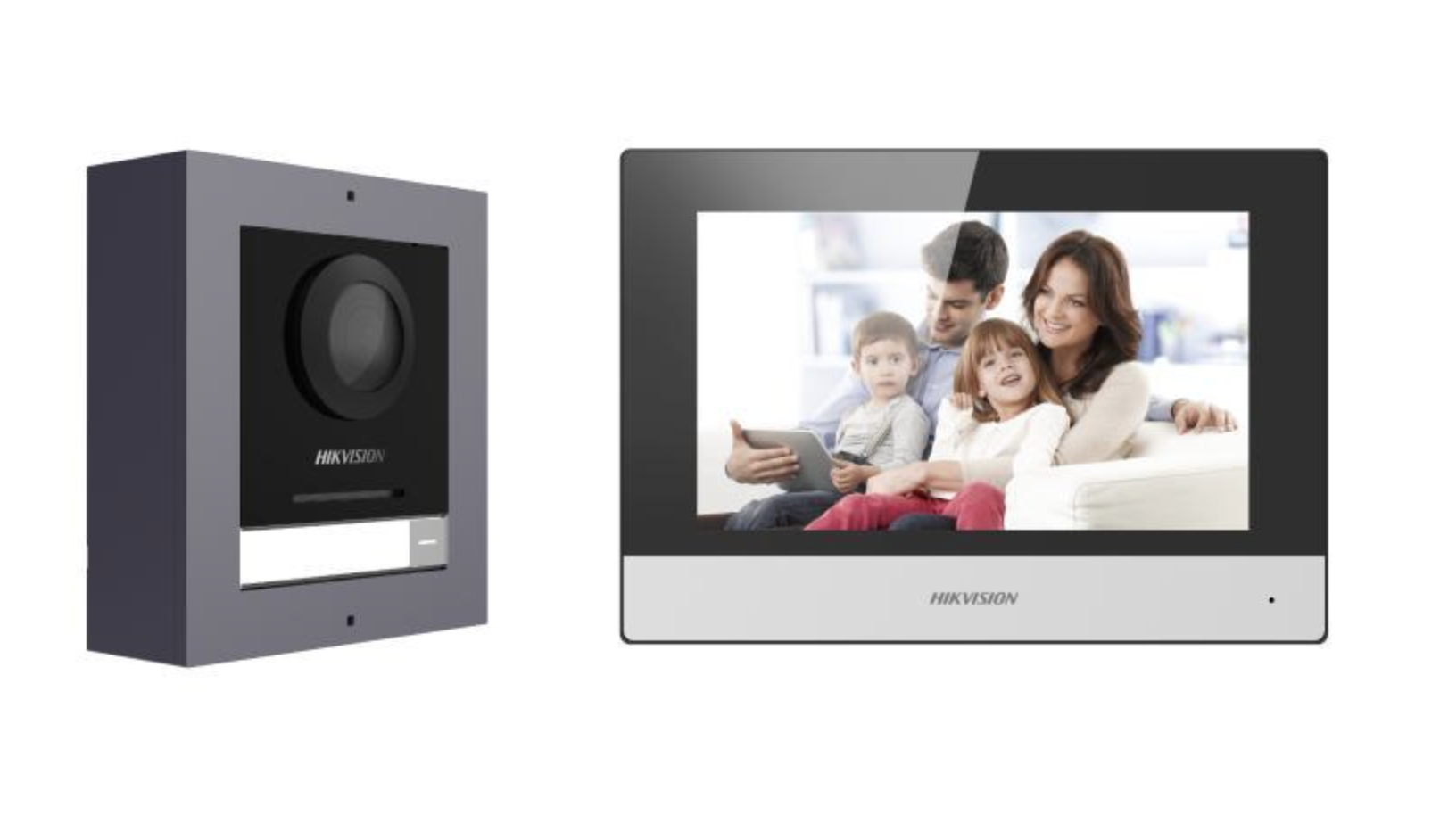 Hikvision DS-KIS602 IP Video Intercom Kit with Intercom Screen and PoE Switch