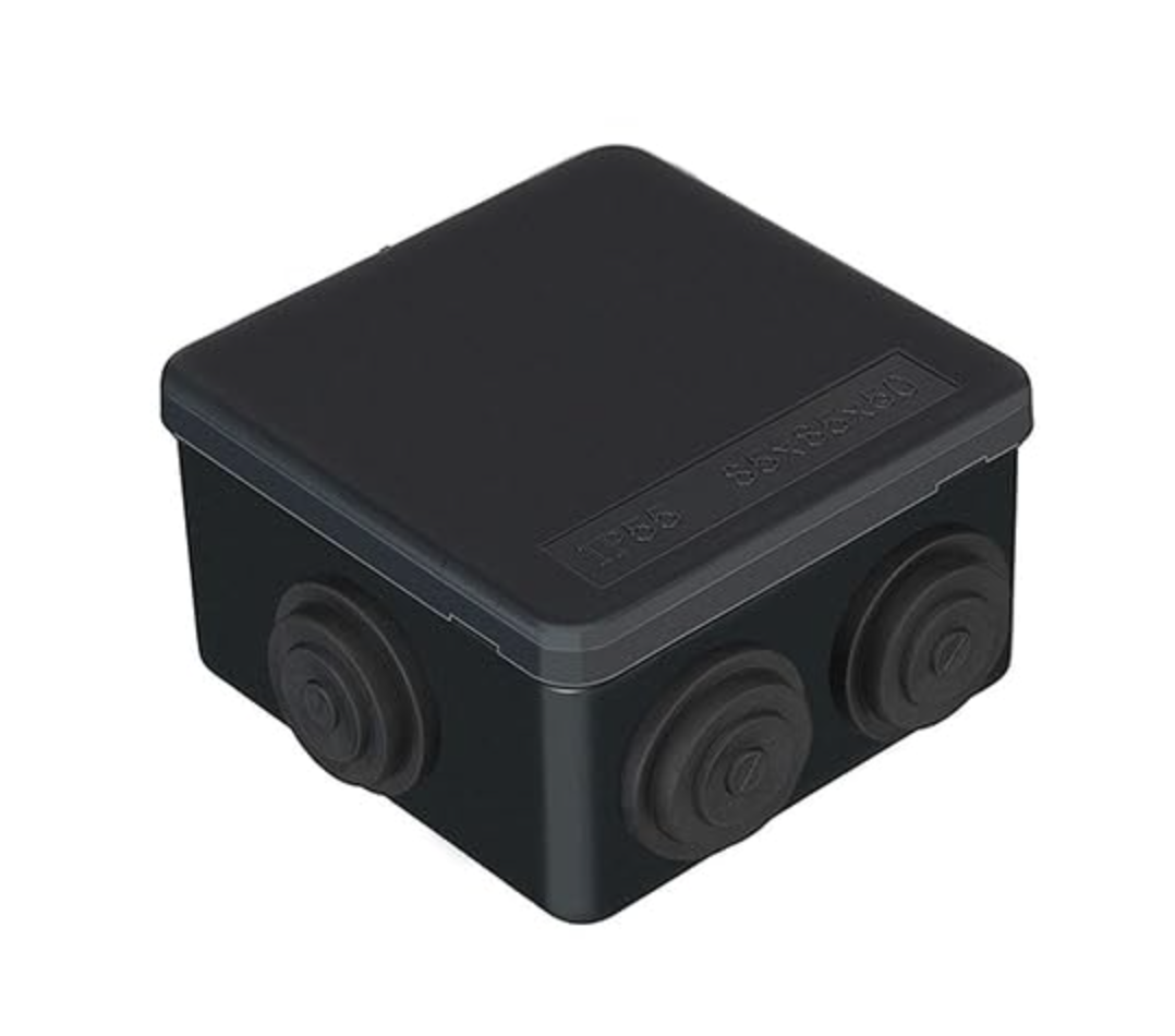 Pace Weatherproof Enclosure IP56 Rated 85*85*50mm - Black 