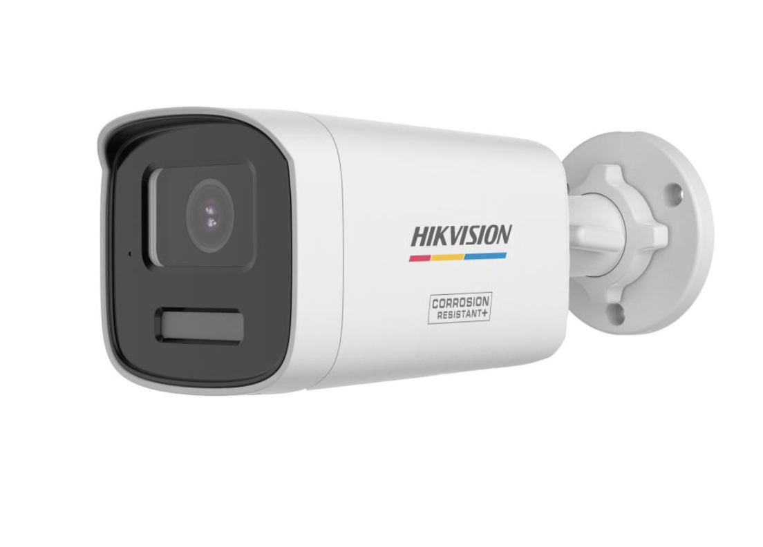 Hikvision 4K Smart Hybrid ColorVu 3.6mm PoC Bullet Analogue Camera With Built-in mic -white
