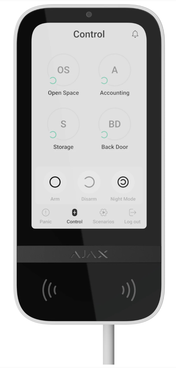 Ajax KeyPad TouchScreen Fibra  81718.226.WH1 - White 