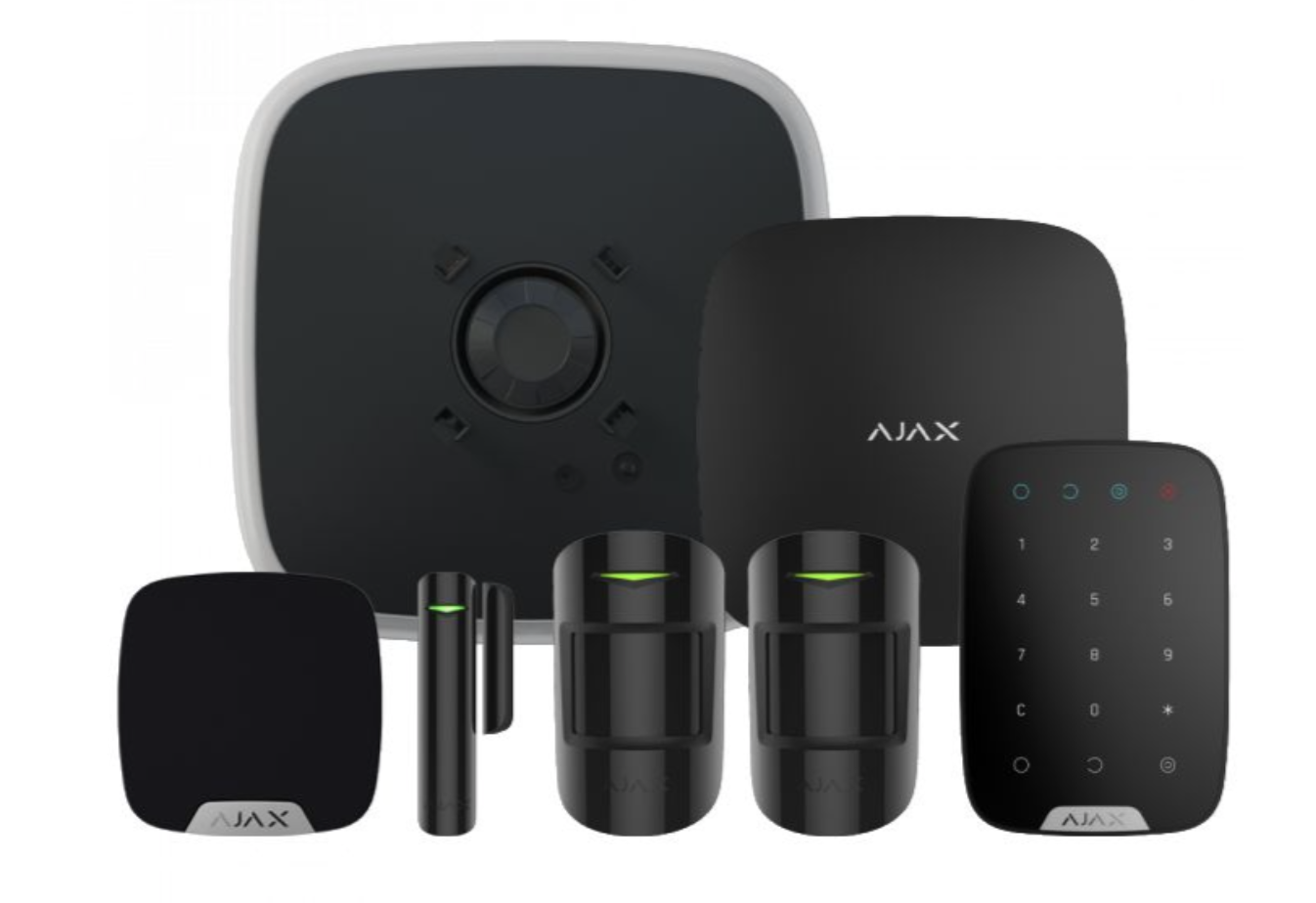Ajax Systems Kit 3 Hub2(2G)+MP DD House with keypad (8PD) Black 35656
