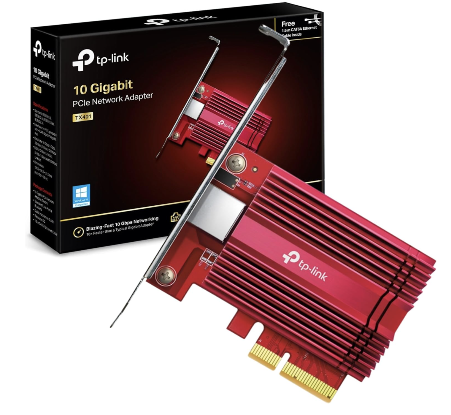 TP-Link TX401 10 Gigabit PCIe Network Card, PCI Express Network Adapter