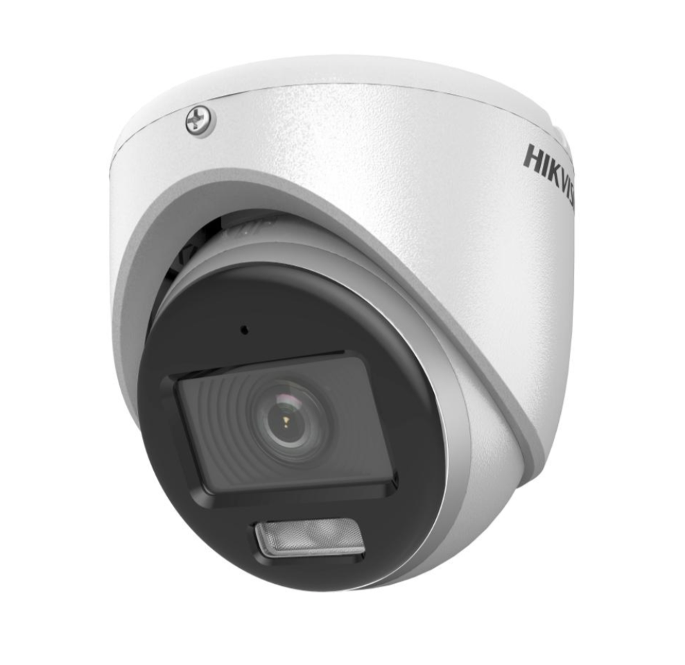 Hikvision 3K ColorVu Smart hybrid Light Fixed Turret Camera DS-2CE70KF0T-LMFS(2.8mm) - White