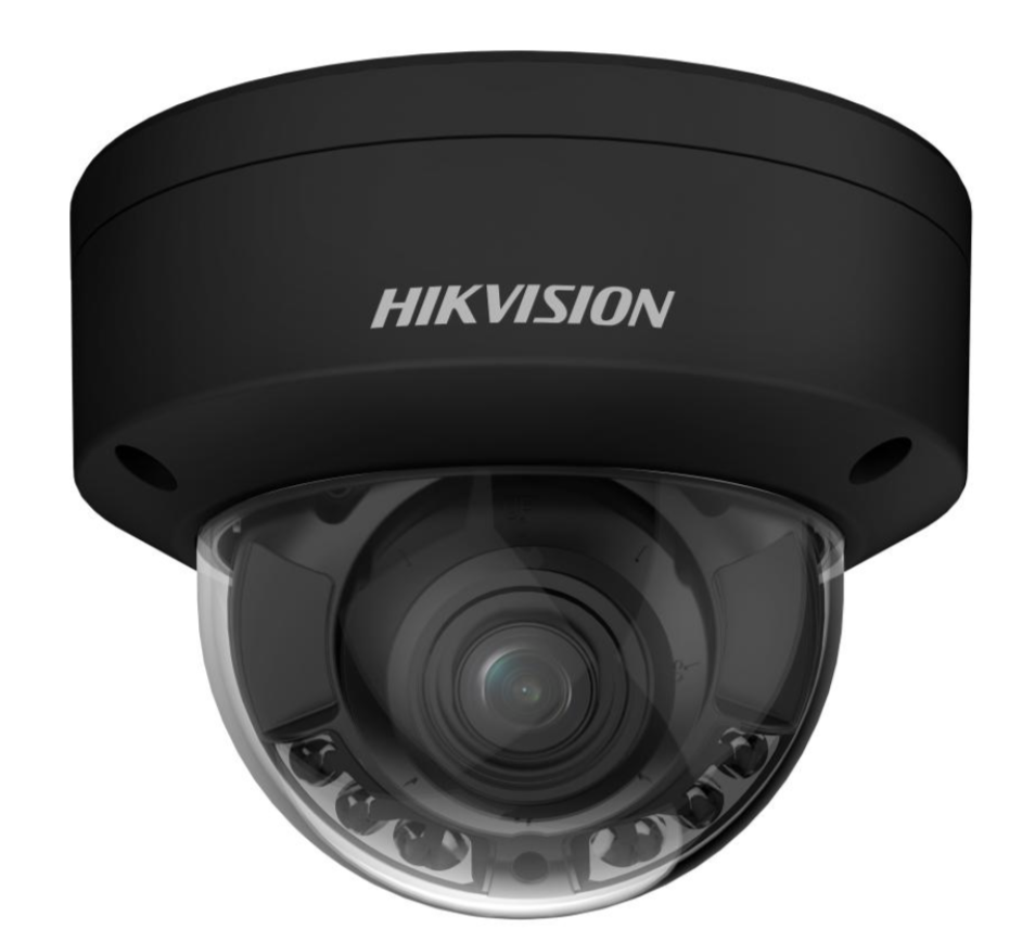 Hikvision 8 MP Smart Hybrid Light with ColorVu Motorised Varifocal Dome Network Camera -Black