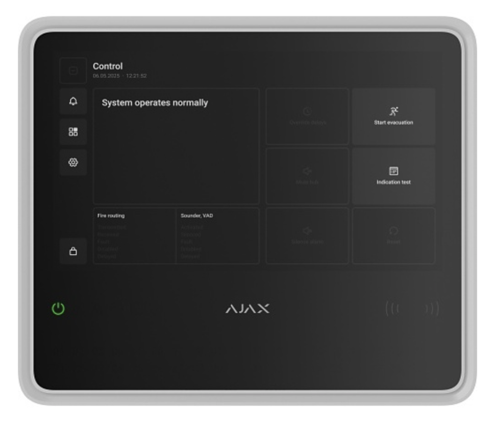Ajax 125732.315.WH Fire Hub Jeweller Wireless Control and Indicating Equipment, EN54 -White