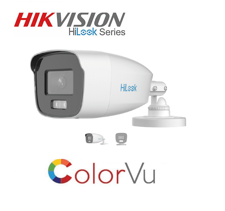 HiLook 2MP TVI ColorVu Bullet Camera THC-B229-M(3.6mm) 40m IR By Hikvision