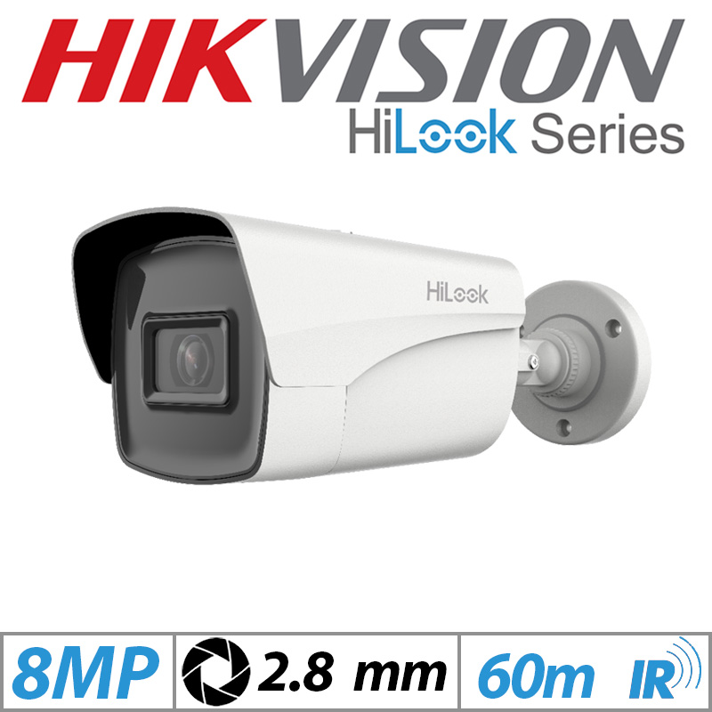 HiLook 8 MP bullet camera 4 in 1 TVI/AHD/CVI/CVBS Metal THC-B280(3.6mm)