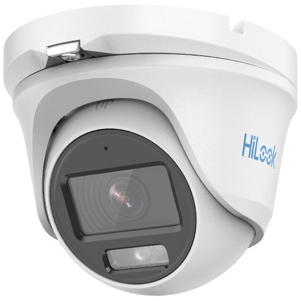 HiLook 2MP ColorVu Audio Fixed Turret Camera 2.8mm - White