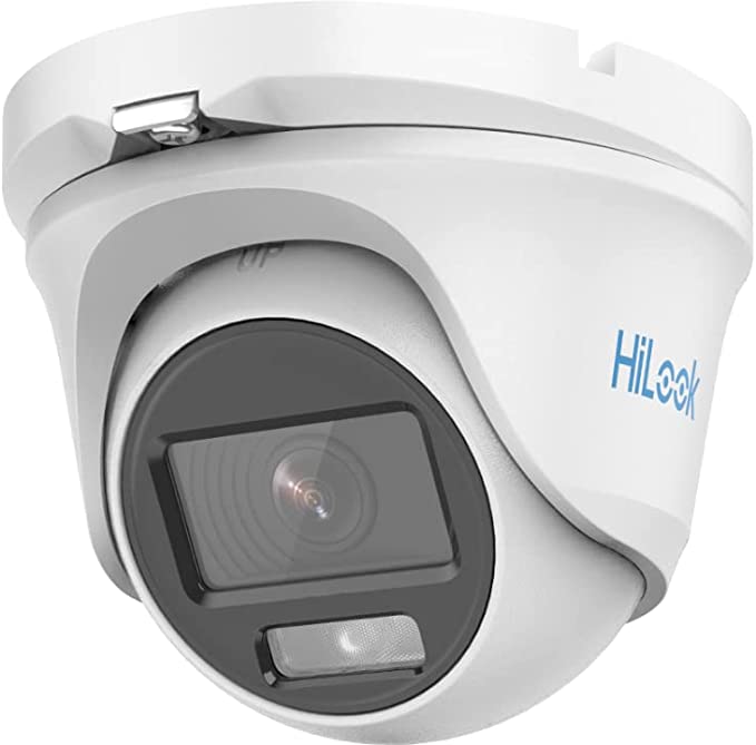 Hilook 3K 5 MP ColorVu Mini Turret Camera 4 in 1,Built-in Mic,Audio Metal- White