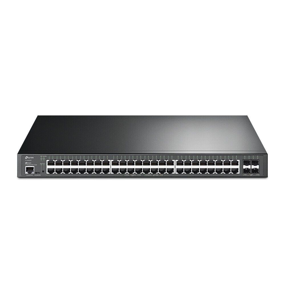 TP-Link JetStream 48-Port PoE+ Gigabit 4-Port 10GE SFP+ L2+ Managed Switch