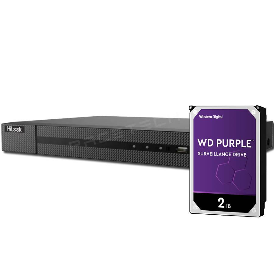HiLook 4 Channel NVR with 2TB Hard Drive supports up to 8MP