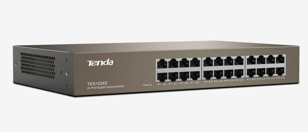 Tenda TEG1024D 24-Port Gigabit Ethernet Switch High Reliability UK 