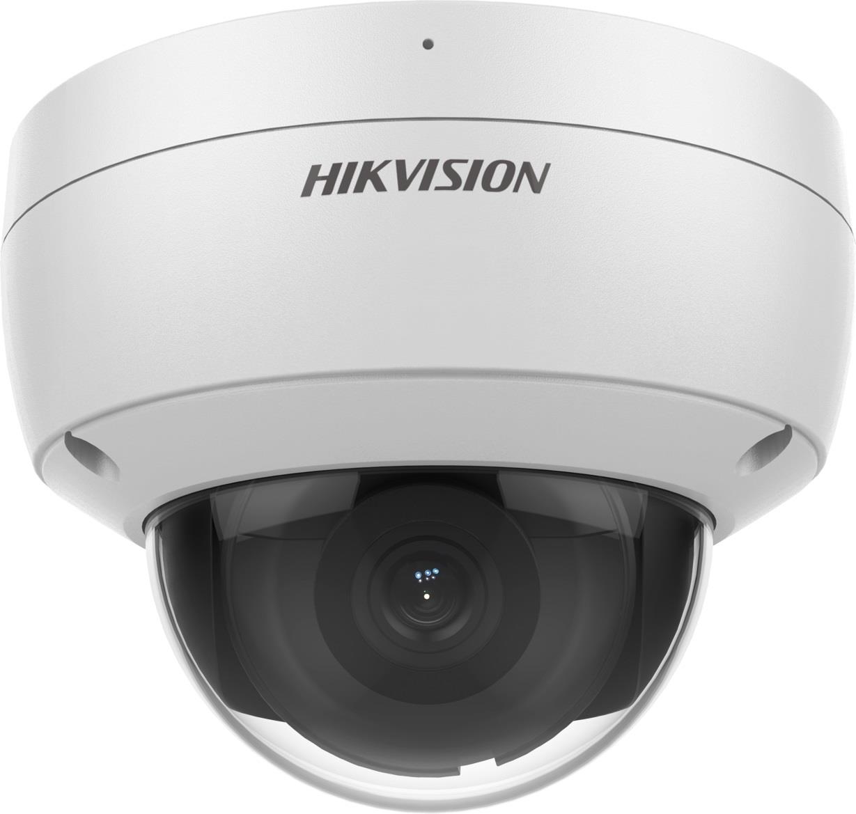 Hikvision DS-2CD2186G2-ISU(2.8mm) AcuSense 8MP fixed lens vandal dome camera with built-in speaker-white