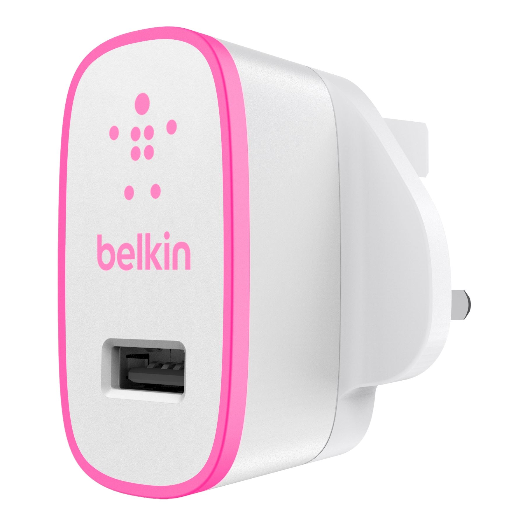 Belkin MixIt Colour Range 2.1 Amp USB AC Wall Charger UK Plug - Pink