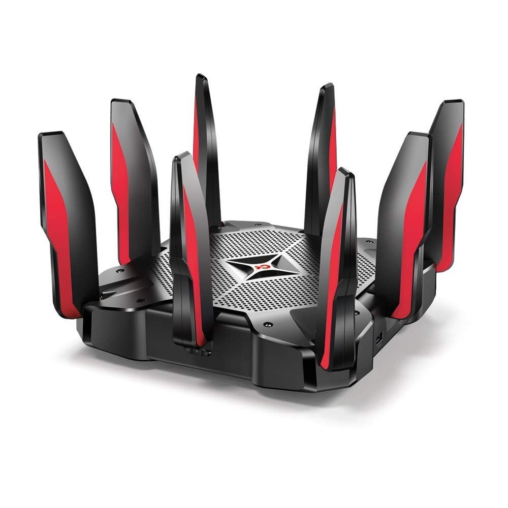 TP-LINK Archer C5400X wireless router Tri-band (2.4 GHz / 5 GHz / 5 GHz) Gigabit Ethernet Black,Red