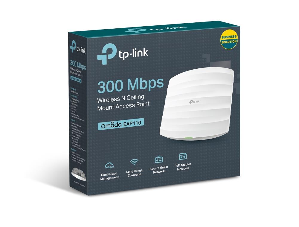TP-Link EAP110 300Mbps Wireless N Ceiling Mount Access Point Support Passive PoE