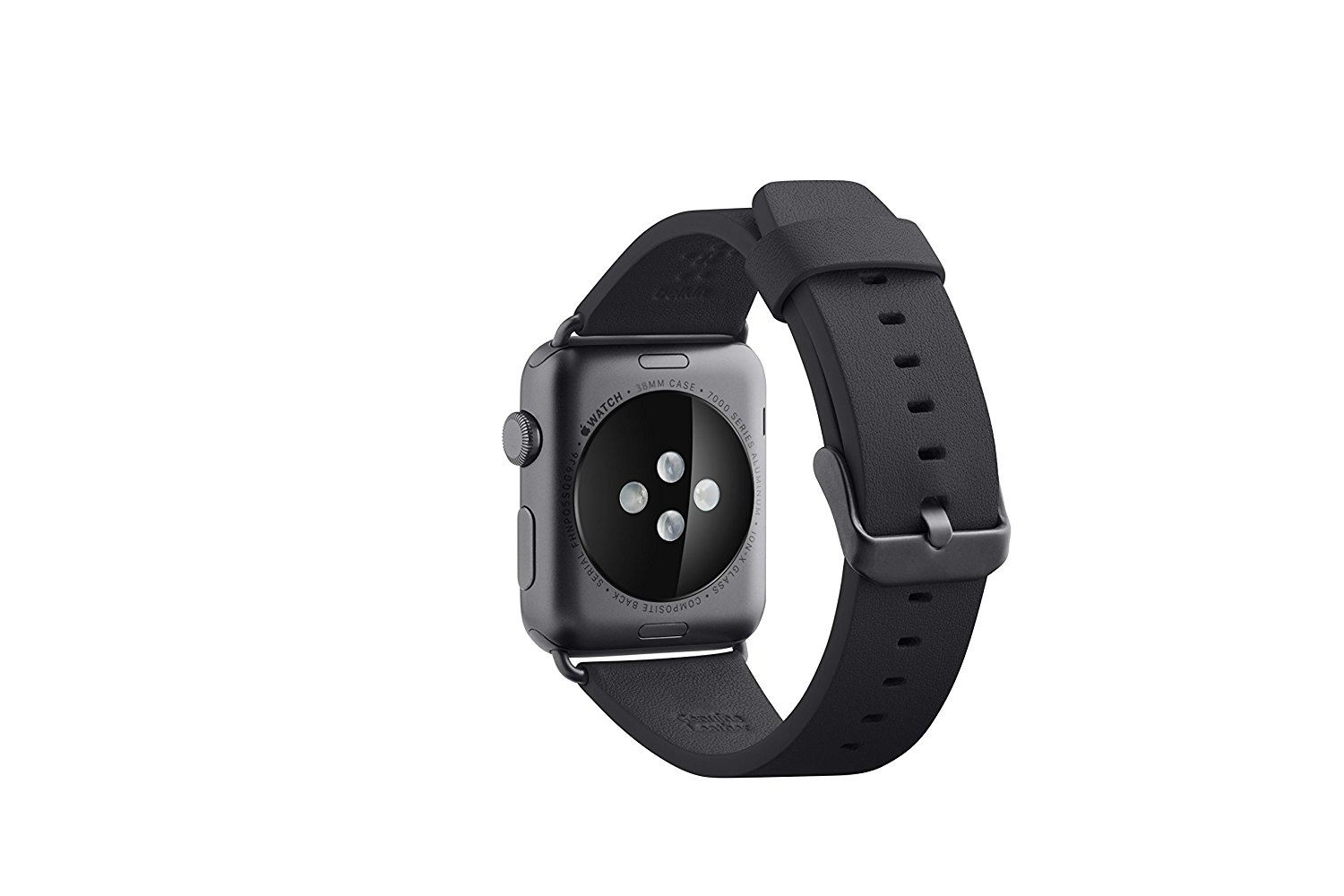 Belkin F8W731BTC Classic Black Leather Band for Apple Watch (38mm)