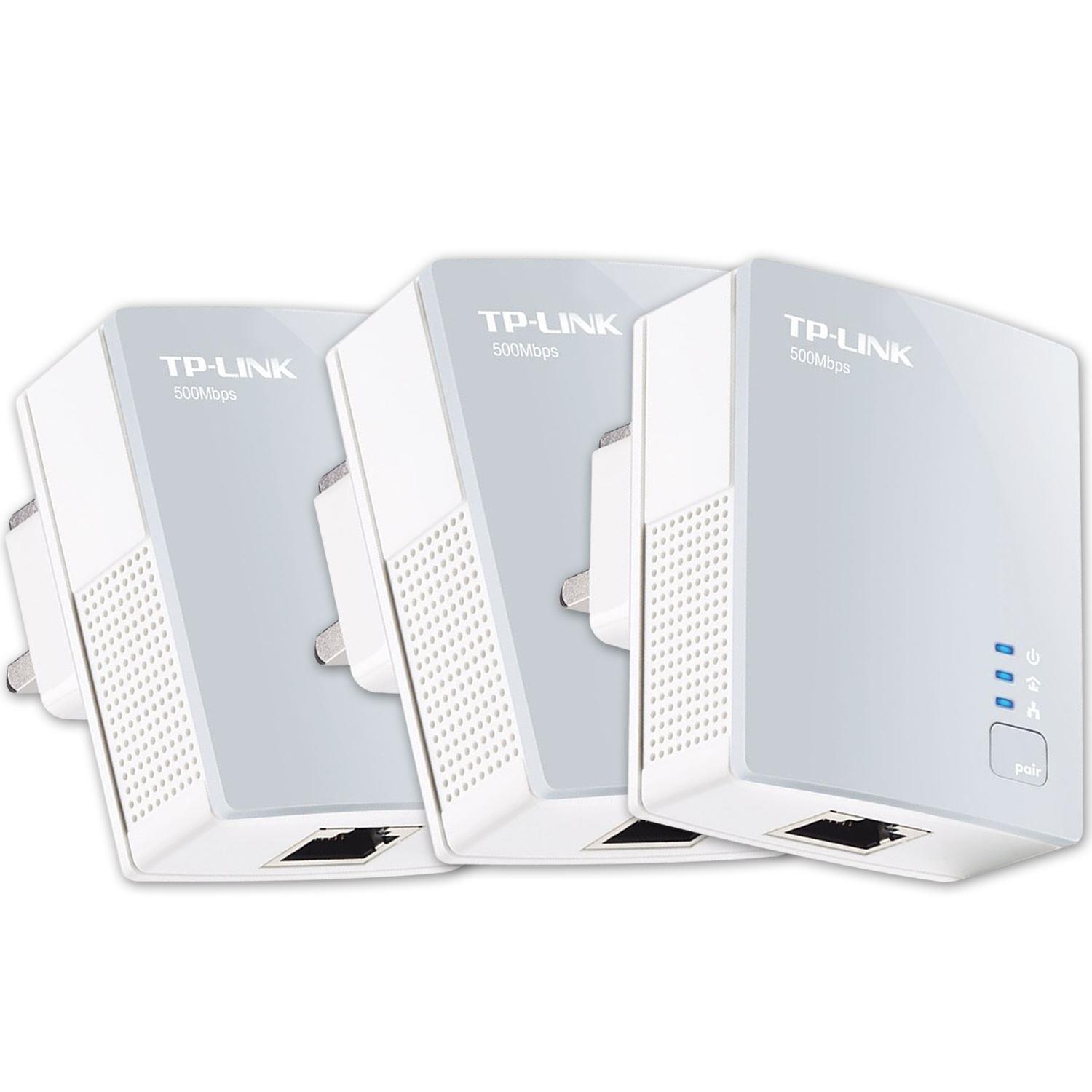 TP-LINK AV600 Nano Powerline Ethernet Gaming adapter Home Plug X 3 Refurbished