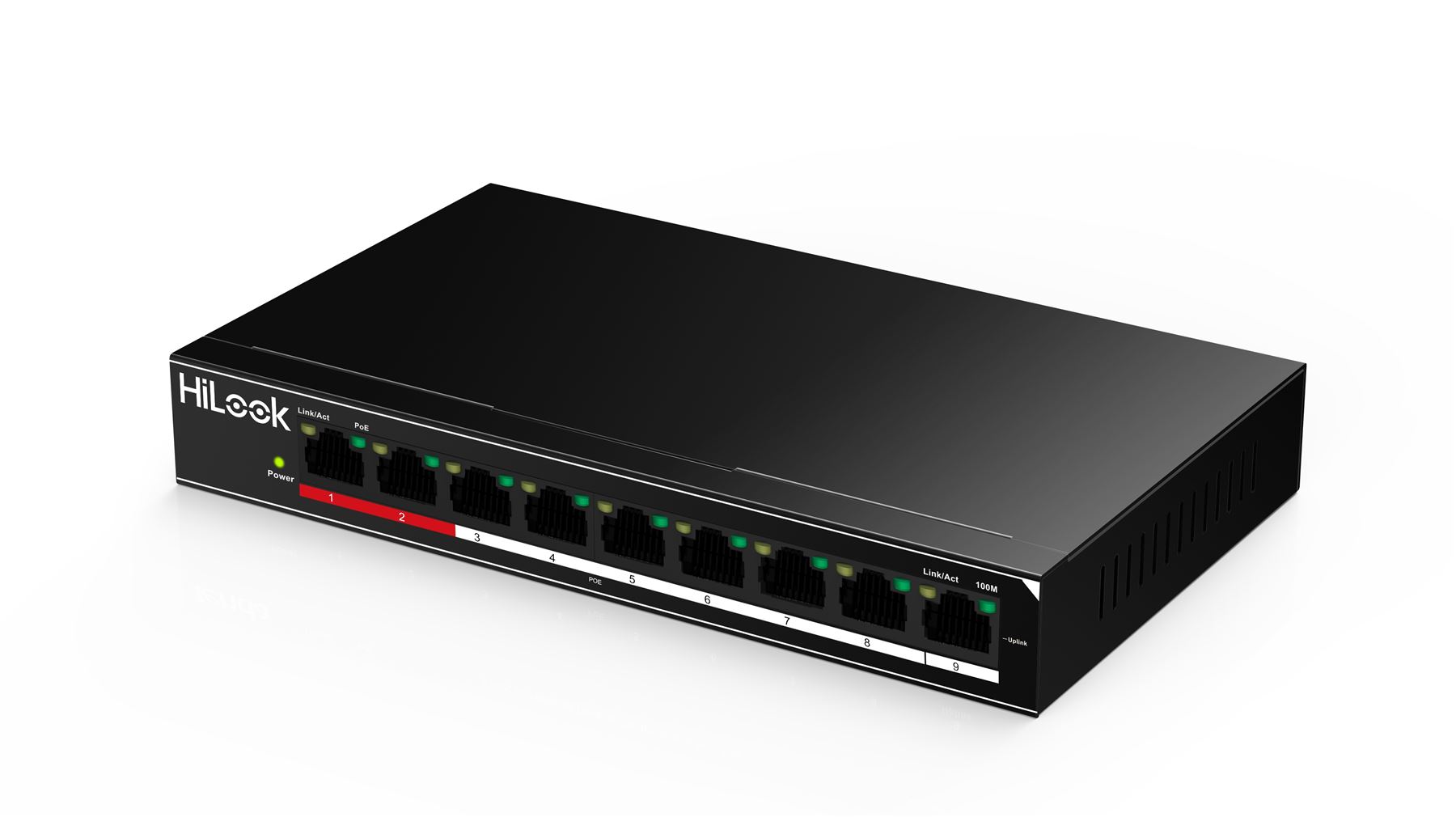 HiLook by Hikvision NS-0109P-58 9-Port 100 Mbps 58W PoE Switch 250m Transmission UK
