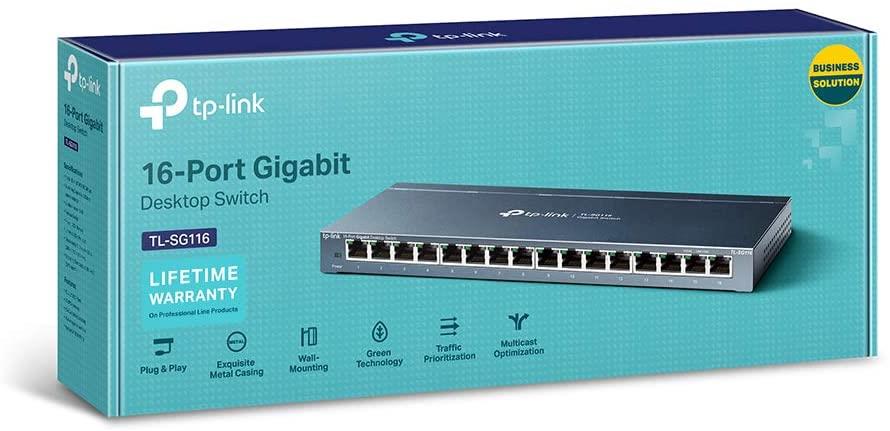 TP-Link TL-SG116 16-Port Gigabit Desktop Network Switch UK
