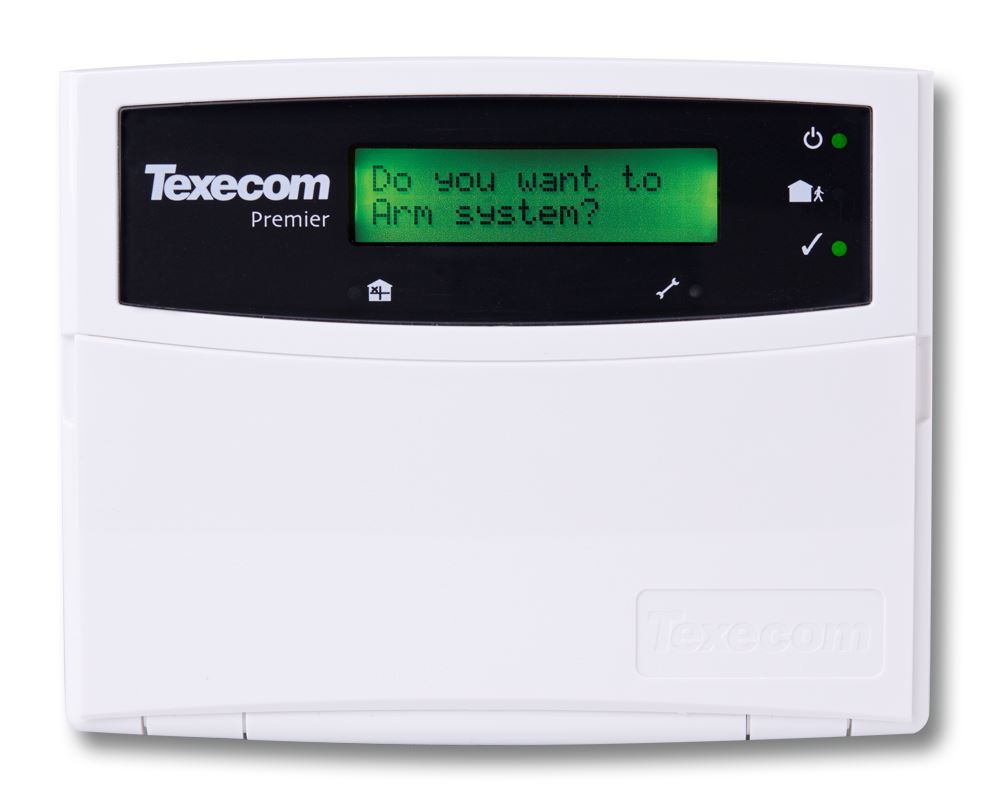 Texecom DBA-0001 LCD Premier Keypad with Green Screen Grade 3