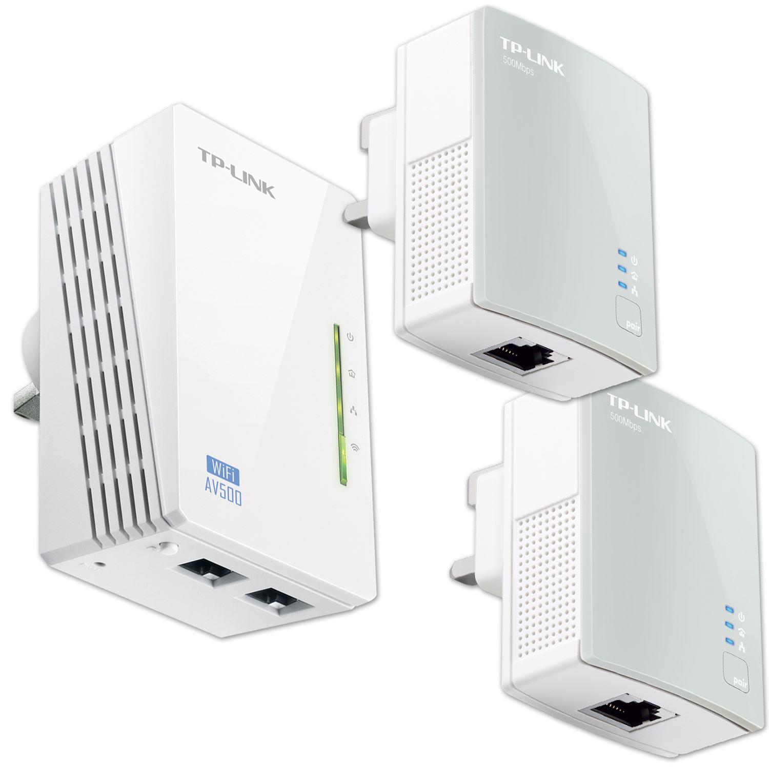 TP-LINK TP Link TL PA4010 500Mbps nano Powerline Ethernet Gaming adapter Home (TL-PA4010 x 2 , TL-WPA4220 X