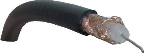 Pace CCTV RG59 POC Solid Copper Core Coaxial Cable for Power Over Coax Cameras 100– Black