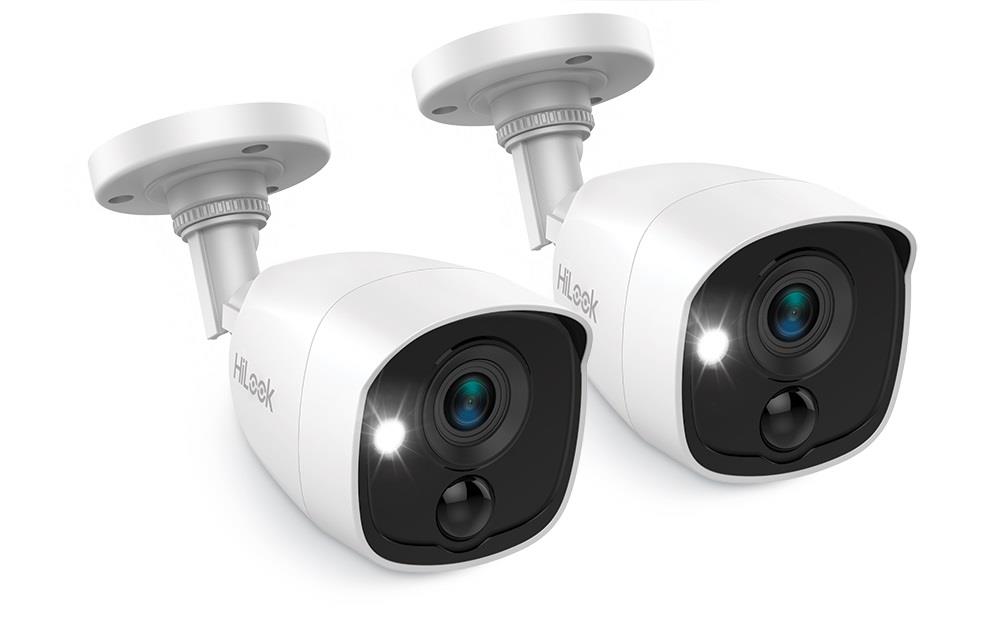 HiLook 5MP Super HD PIR Analogue Bullet Cameras IR 20m IP67 - 2 Pack