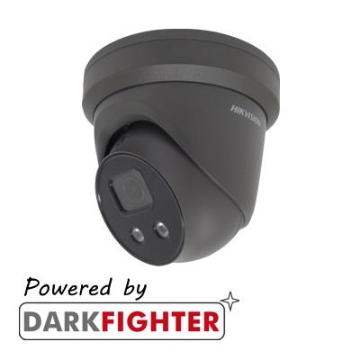 Hikvision DS-2CD2366G2-IU(2.8MM)Grey AcuSense 6MP fixed lens Darkfighter turret camera with IR & built in mic