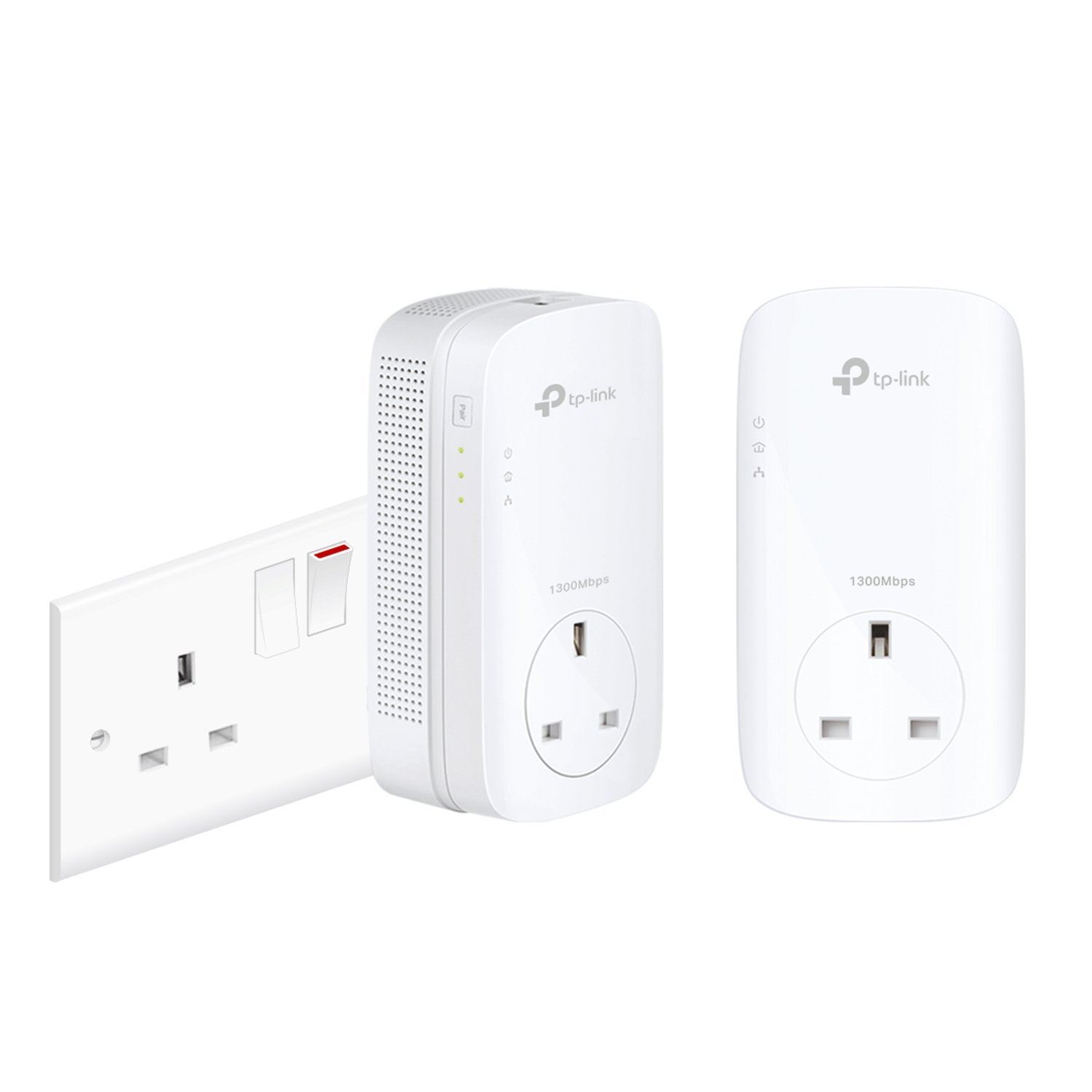 TP-Link TL-PA8010PKIT V2 2-Port Gigabit Passthrough Powerline Starter Kit 1300Mbps UK