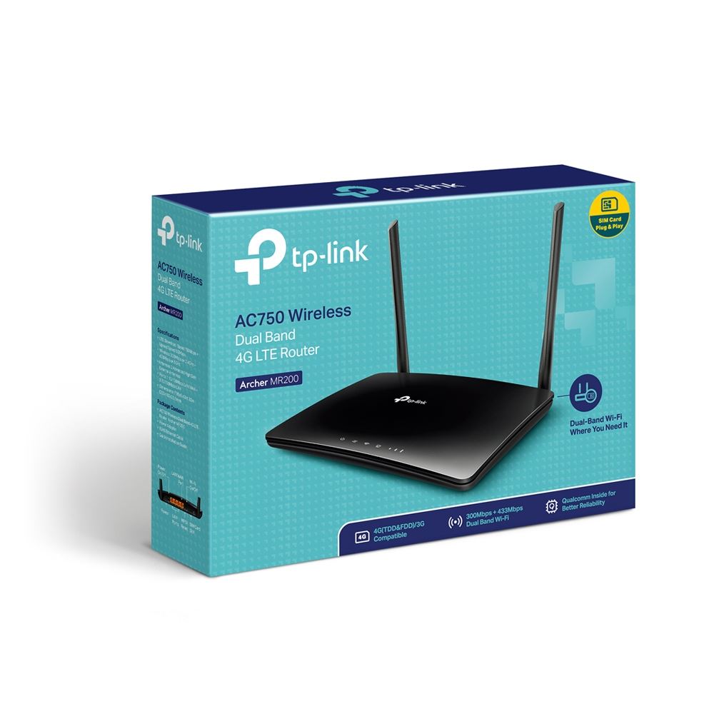 TP-LINK Archer MR200 AC750 4G LTE Wireless Dual Band Router