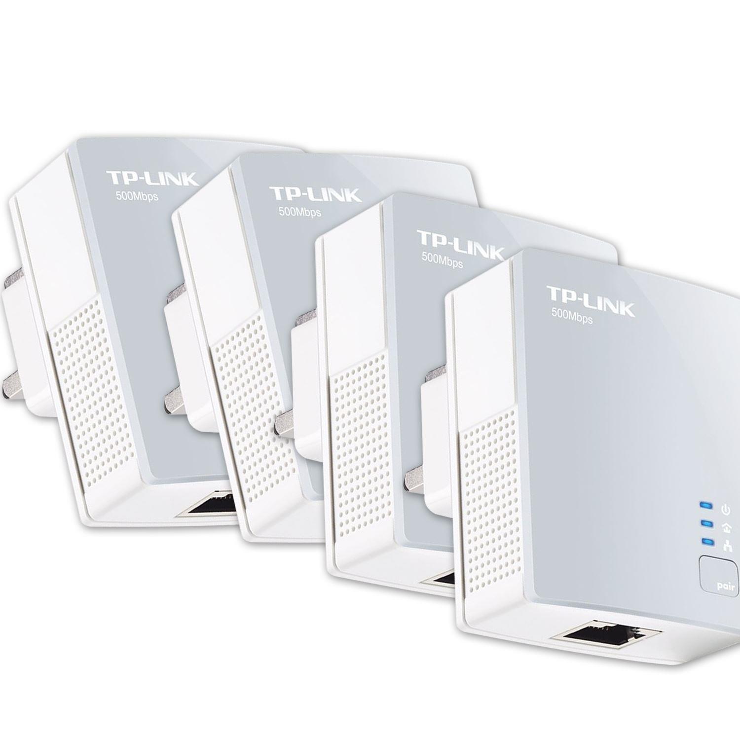 TP-LINK AV600 Nano Powerline Ethernet Gaming adapter Home Plug X 4 Refurbished