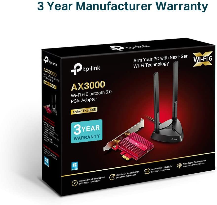 TP-Link Archer TX3000E New AX3000 Wi-Fi 6 Bluetooth 5.0 PCIe Adapter