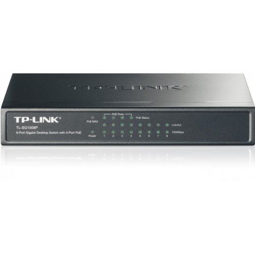 TP-LINK TL-SG1008P 8-Port Gigabit Desktop Switch with 4-Port PoE