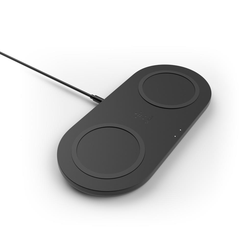 Belkin WIZ002myBK Dual Wireless Charger (Dual Wireless Charging Pad 10W for Iphone & Android)