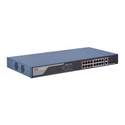 Hikvision DS-3E1318P-EI(B) 16 Port Fast Ethernet Smart POE Switch Up to 300 m Long Range PoE 