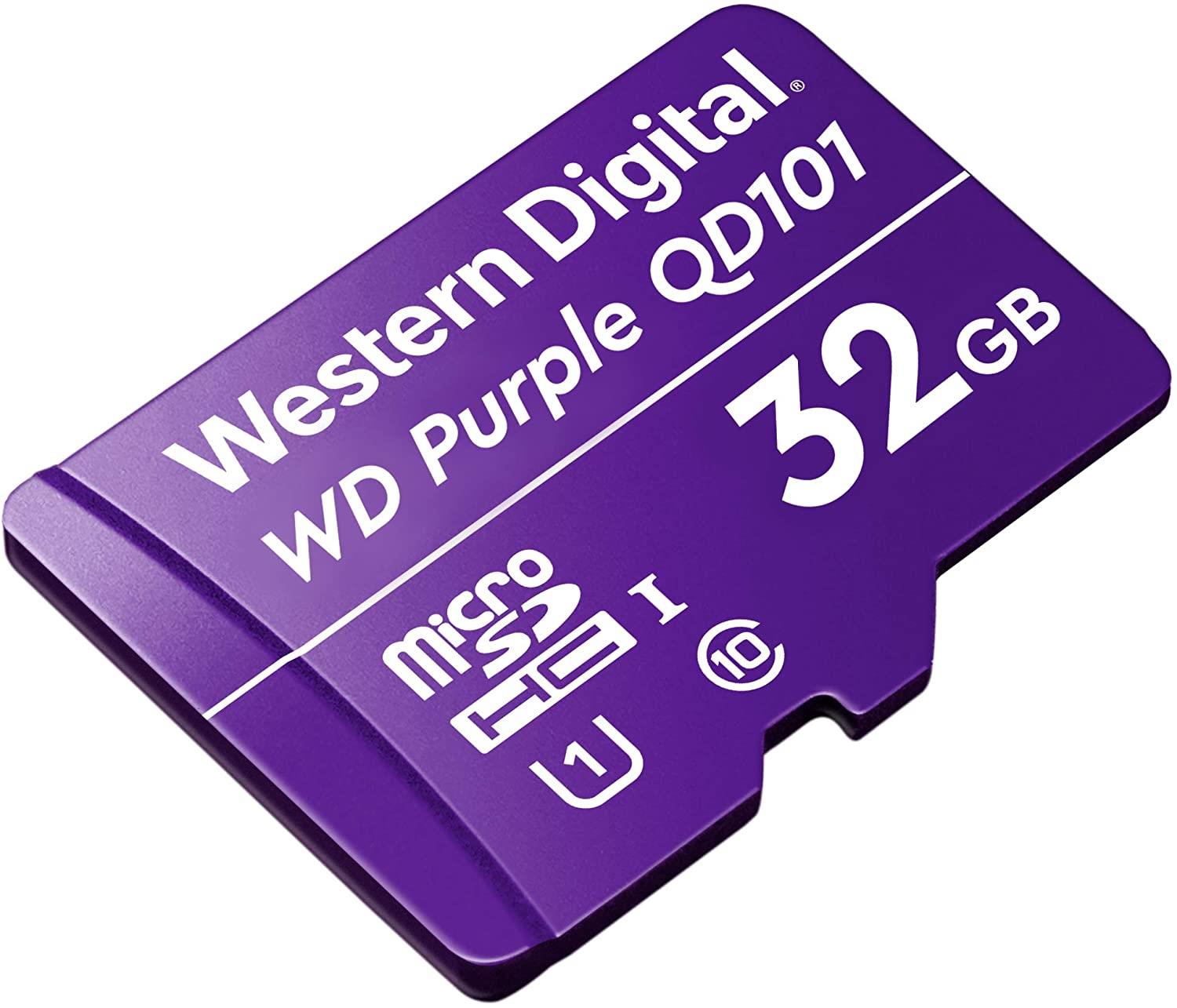 WD Purple SC QD101  microSD Flash memory card 32GB MicroSDHC Class 10 for CCTV Cameras