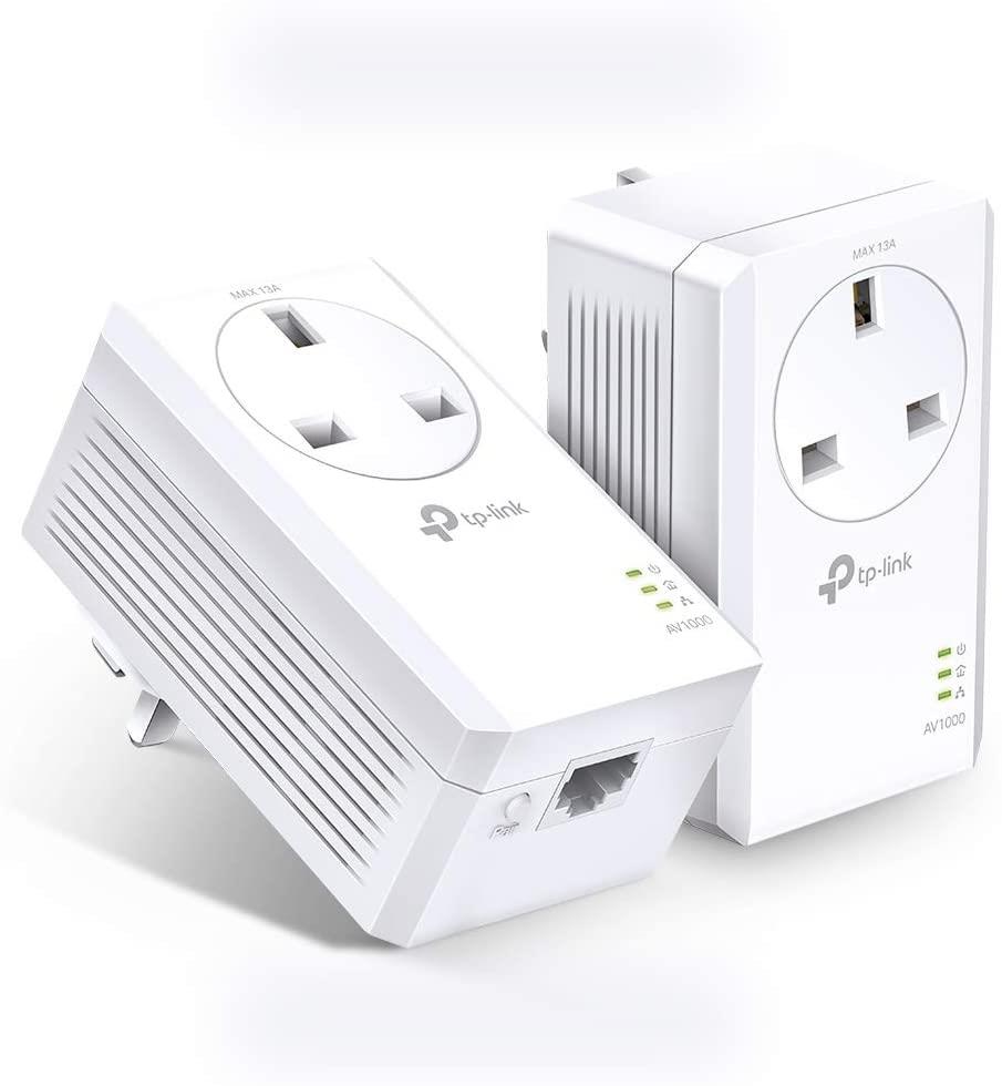TP-Link TL-PA7017P KIT 1-Port Gigabit Passthrough Powerline Starter Kit 1000Mbps UK