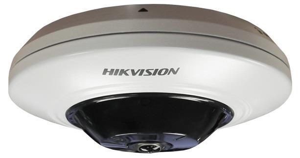Hikvision 5MP DS-2CC52H1T-FITS fisheye 180° TVI camera with IR & built in microphone - White