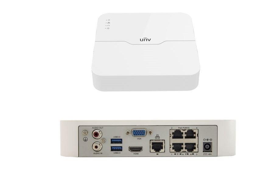 Univ 4 Channel 4xPoE 2MP Network Video Recorder 1U 40Mbps CCTV NVR Plug & Play