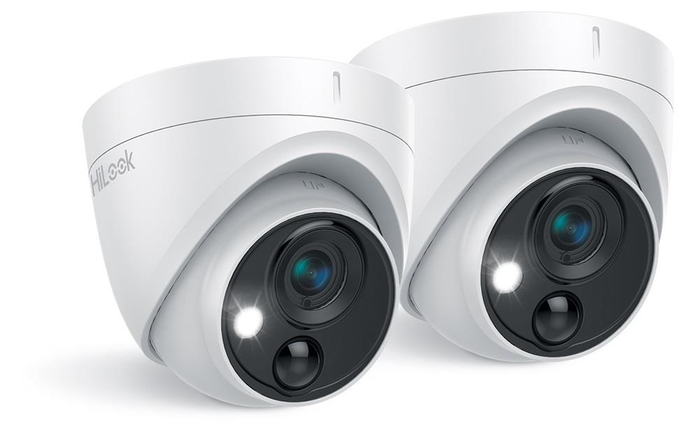 Hikvision HiLook 5MP Super HD PIR Analogue Turret Cameras IR 20m IP67 - 2 Pack