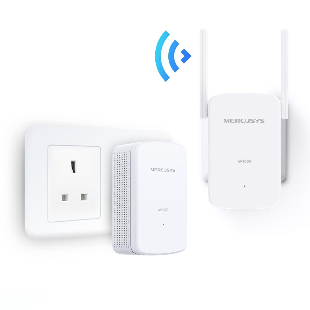 Mercusys MP510 KIT AV1000 Gigabit Powerline Gaming TV Plug WiFi Kit UK